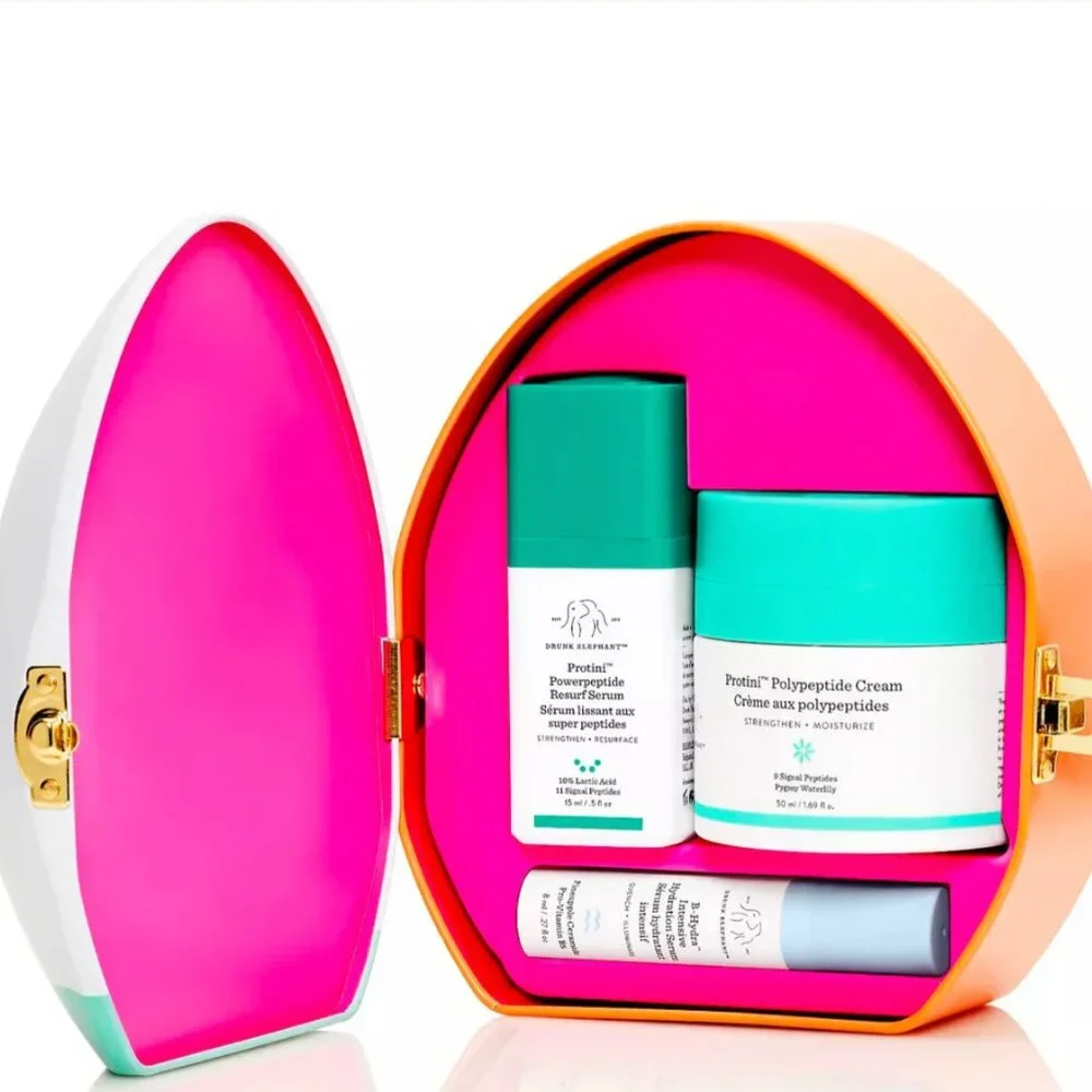 Drunk Elephant About Face Kit: Protini Cream, Protini Serum, B-Hydra